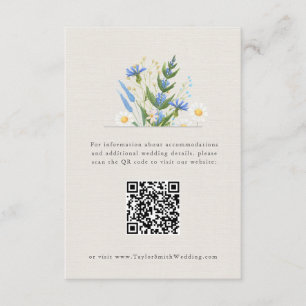 Summer Daisy Blue Floral Botanic Enclosure Card Begleitkarte