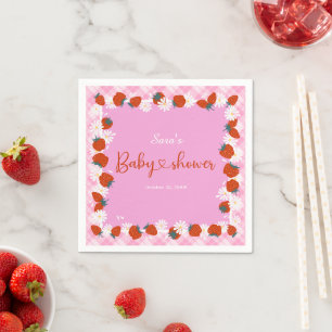 Summer Daisy Blume Berry Sweet Baby Dusche Serviette