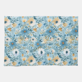 Summer Daisy Design auf blau Geschirrtuch