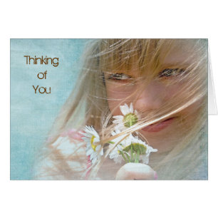 Summer Daisy Girl Denken Sie an Sie