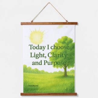 Summer Day Motivational Tapestry – Light/Clarity  Wandteppich Mit Holzrahmen