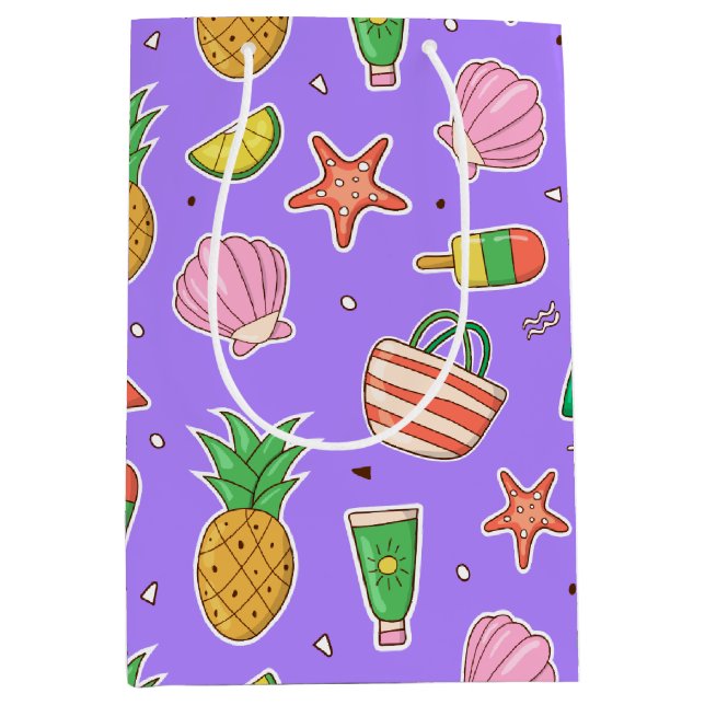 Summer Days Beach Geschenktasche Mittlere Geschenktüte (Vorderseite)