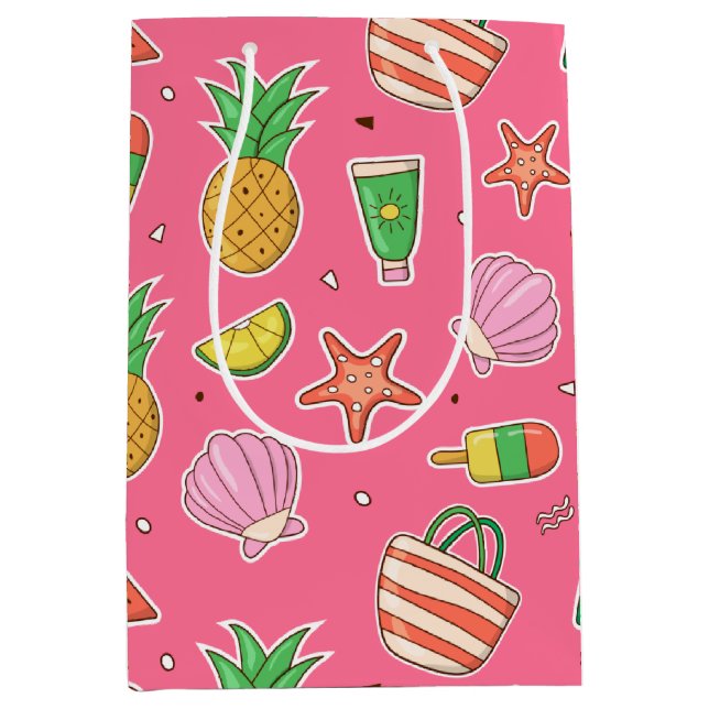 Summer Days Beach Geschenktasche Mittlere Geschenktüte (Vorderseite)