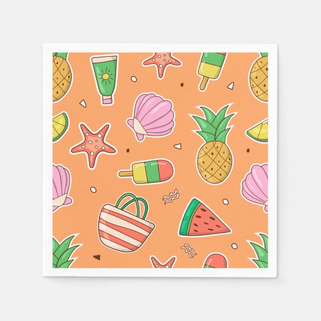 Summer Days Beach Paper Napkin Serviette (Vorderseite)