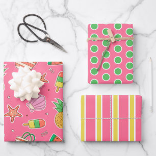 Summer Days Beach Wrapping Paper Set Geschenkpapier Set
