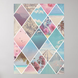 Summer Diamond Pattern Poster