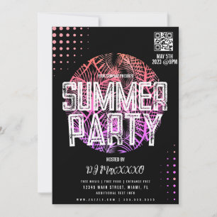 Summer DJ Event Beach Party Bar Club Flyer Einladung