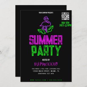 Summer DJ Night Event Party Bar Club Flyer Einladung