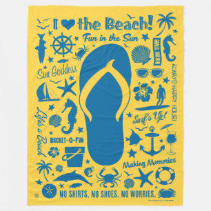 Summer Dreh Flop Muster Fleecedecke