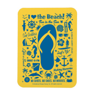 Summer Dreh Flop Muster Magnet