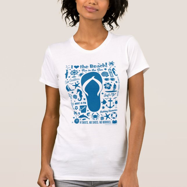 Summer Dreh Flop Muster T-Shirt (Vorderseite)