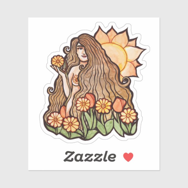 Summer Earth Goddess Aufkleber (Blatt)