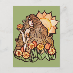 Summer Earth Goddess Postkarte