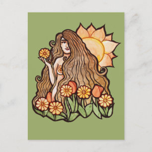 Summer Earth Goddess Postkarte