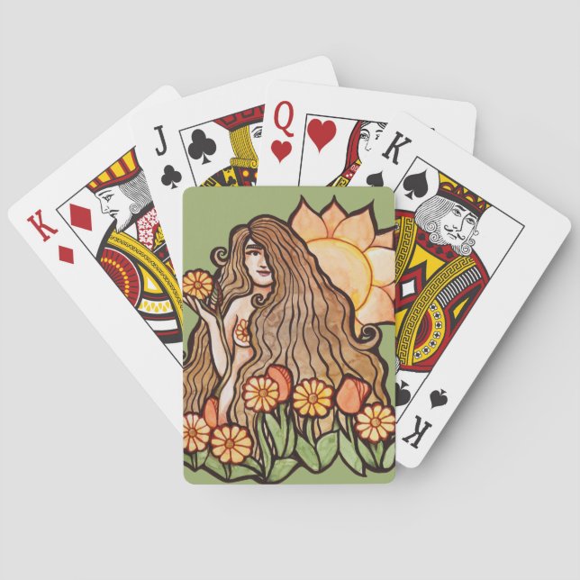 Summer Earth Goddess Spielkarten (Rückseite)