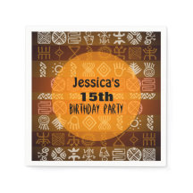 Summer Ethnic 15. Geburtstagsparty Paper Napkins