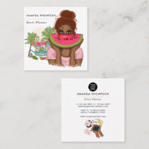 Summer Event Planer Square Business Card