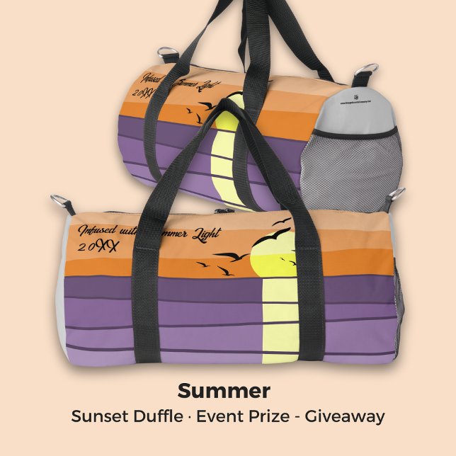Summer Event Sponsor Script Logo Feld Full Sunset Duffle Bag (Summer Event Sponsor Script Logo Field Full Sunset Duffle Bag)