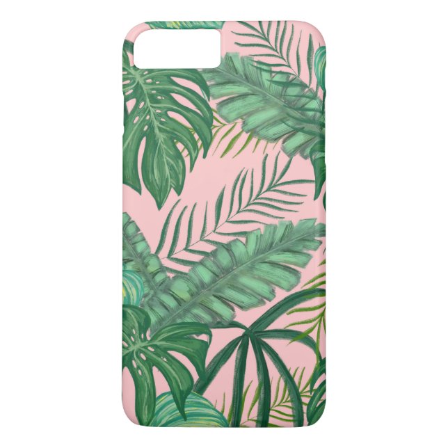 Summer Exotic Green Blätter Case-Mate iPhone Hülle (Rückseite)