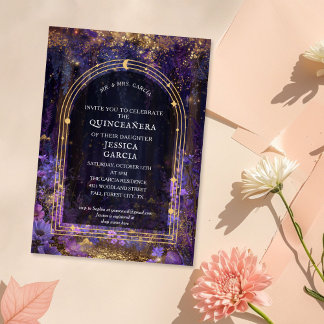 Summer Fairy Tale Enchanted Forest  Quinceañera  Einladung