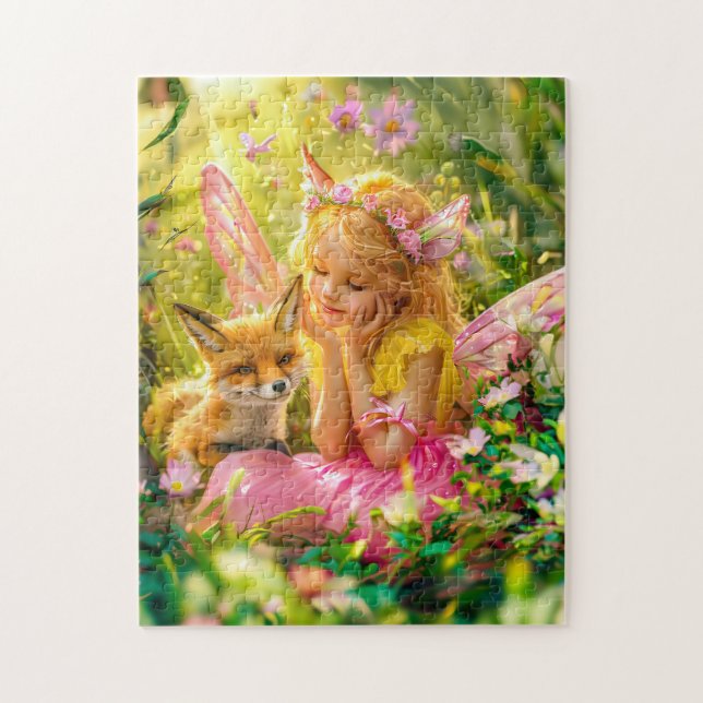 Summer Fairy und Playful Fox Puzzle (Vertikal)