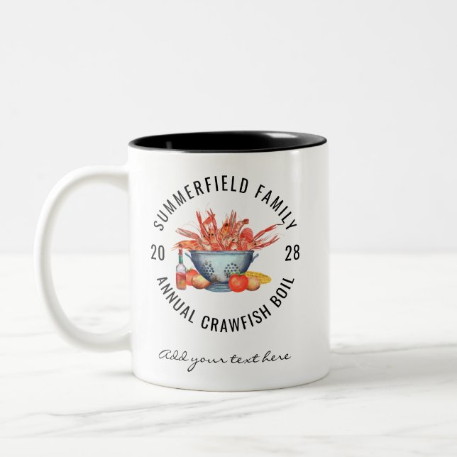 Summer Family Seafood Booking Custom Zweifarbige Tasse (Links)