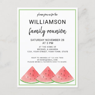 Summer Family Wiedersehen Watermelon Ankündigungspostkarte