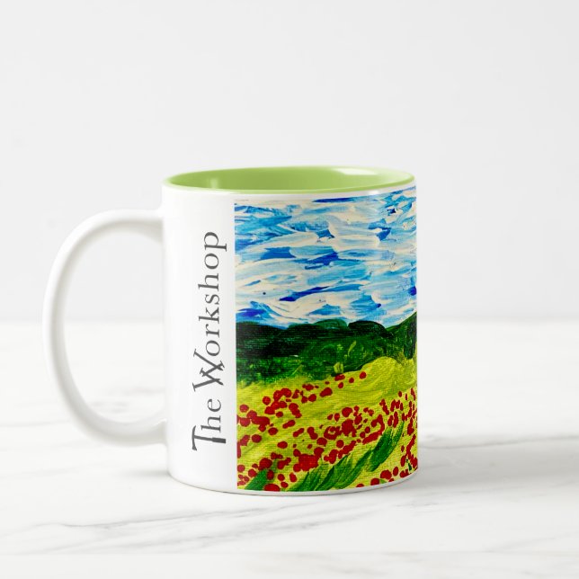 Summer Field Blume Pastoral Blue Sky Tasse (Links)