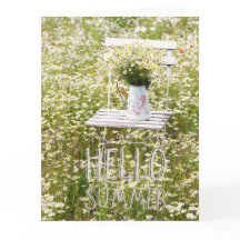 Summer Field Wild Blume Daisies + Text