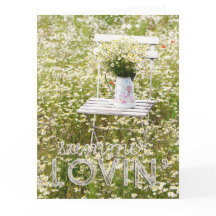 Summer Field Wild Blume Daisies + Text