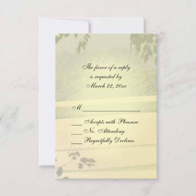 Summer Fields Wedding RSVP Karte (Vorderseite)