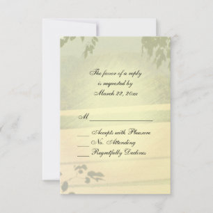 Summer Fields Wedding RSVP Karte