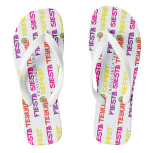 Summer Fiesta Siesta Tequila Repeat Bride Stamm Flip Flops