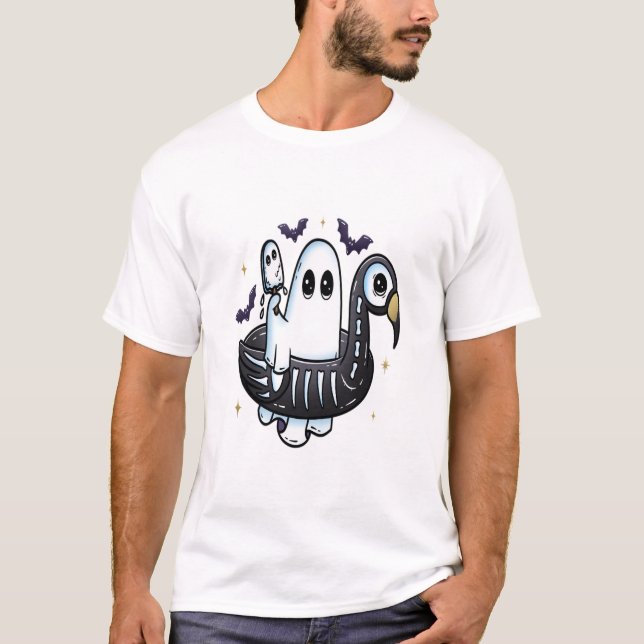 Summer Flamingo Floatie T-Shirt (Vorderseite)