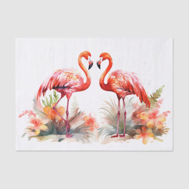 Summer Flamingo Seidenpapier (Vorderseite)