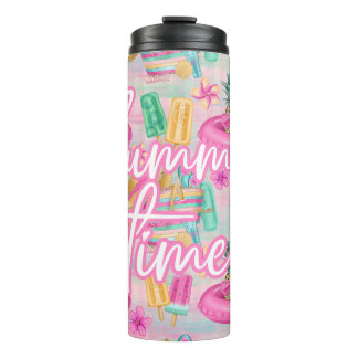 Summer Flamingo Tumbler | Pink Beach Trinkbehälter Thermosbecher