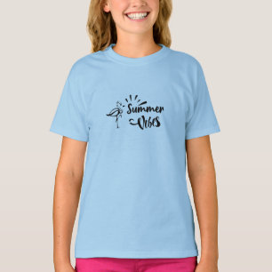 Summer Flamingo Typografie T-Shirt