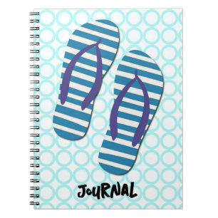 Summer Flip Flops Art Vacacation Journal Notizblock