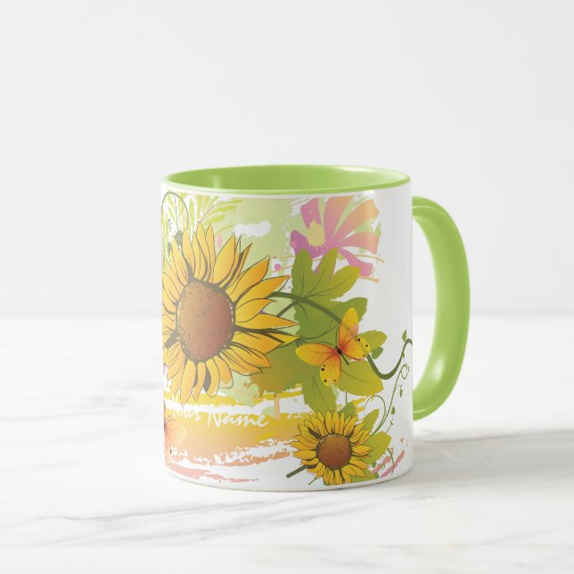 Summer Floral 1A Tasse (VorderseiteRechts)