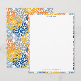 Summer Floral Abstrakt Bright Colors Muster Dankeskarte