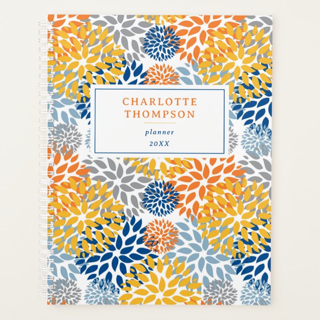 Summer Floral Abstrakt Bright Colors Muster Planer (Vorderseite)