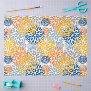 Summer Floral Abstrakt Bright Colors Muster Seidenpapier