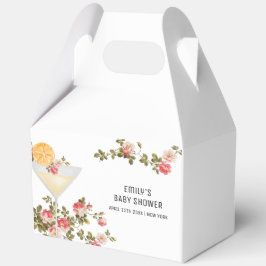 Summer Floral Brunch Bubbly Champagner Baby Dusche Geschenkschachtel