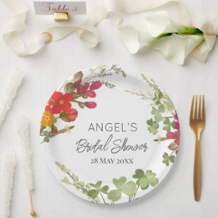 Summer Floral Garden Brautparty Pappteller