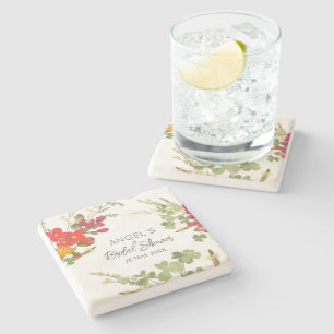 Summer Floral Garden Brautparty Steinuntersetzer