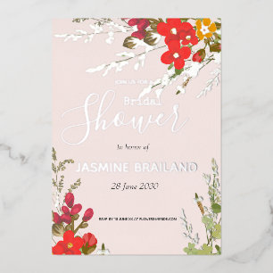 Summer Floral Garden Wildblumen Brautparty Folieneinladung