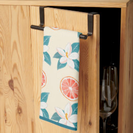 Summer Floral Grapefruit – Coastal Citrus Design Geschirrtuch