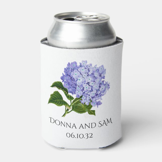 Summer Floral Hydrangea Wedding Can Cooler Favorit Dosenkühler (Kanne Vorderseite)