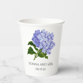 Summer Floral Hydrangea Wedding Paper Cups Pappbecher