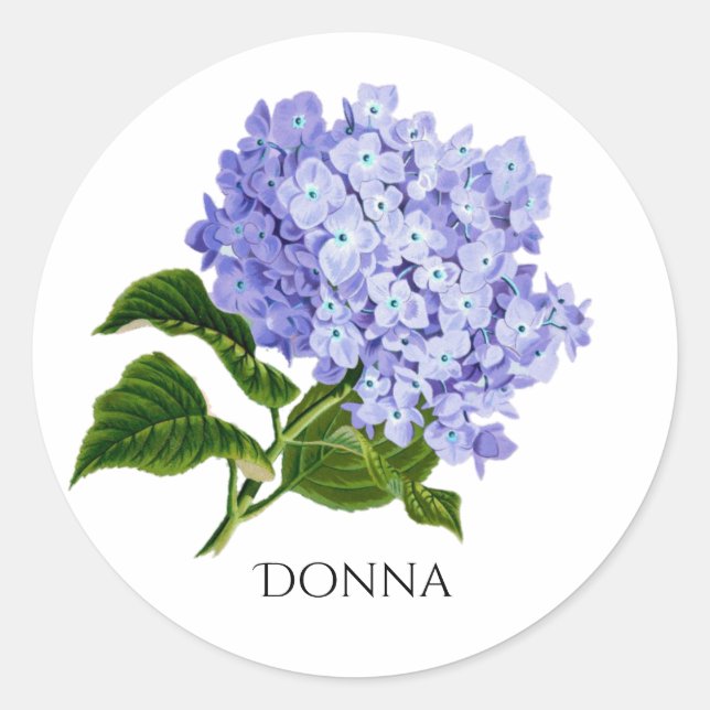 Summer Floral Hyrdangea Sticker Umschlag Aufkleber (Vorderseite)